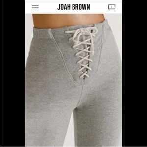 Joah Brown Lace Up Joggers NWT Size XS S